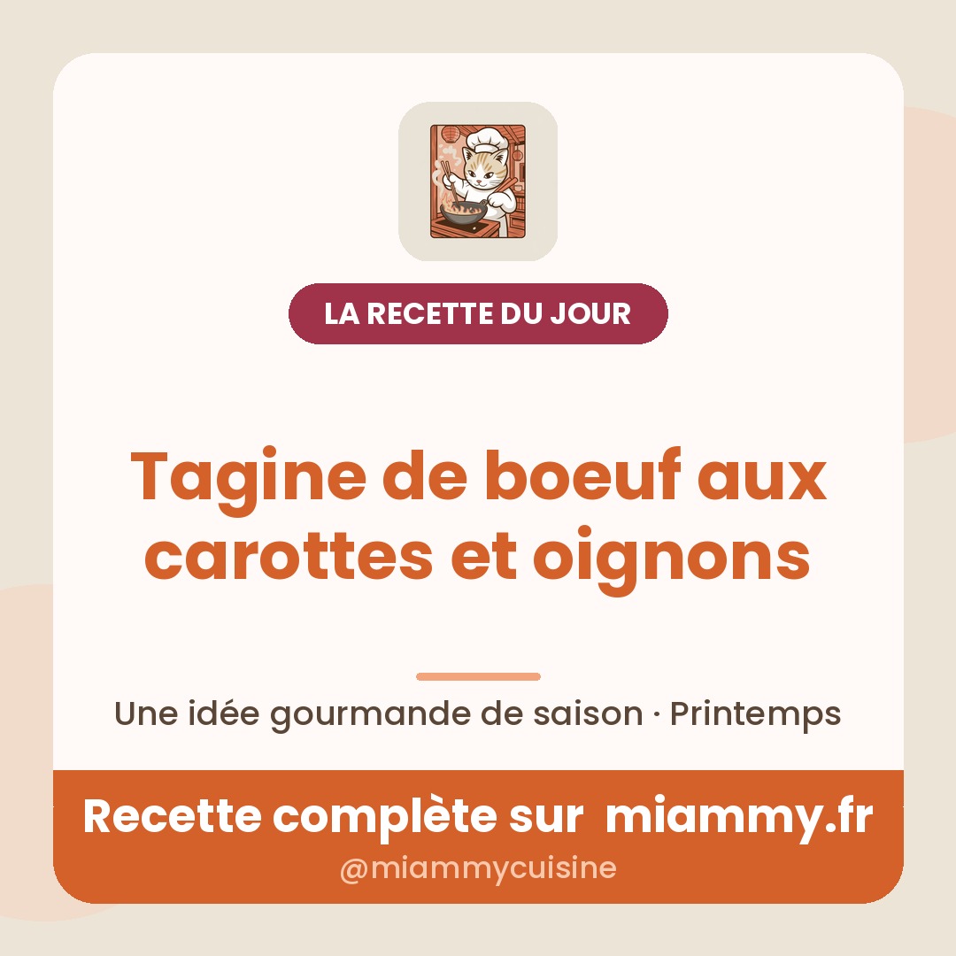 Tagine de boeuf aux carottes et oignons — la recette du jour Miammy