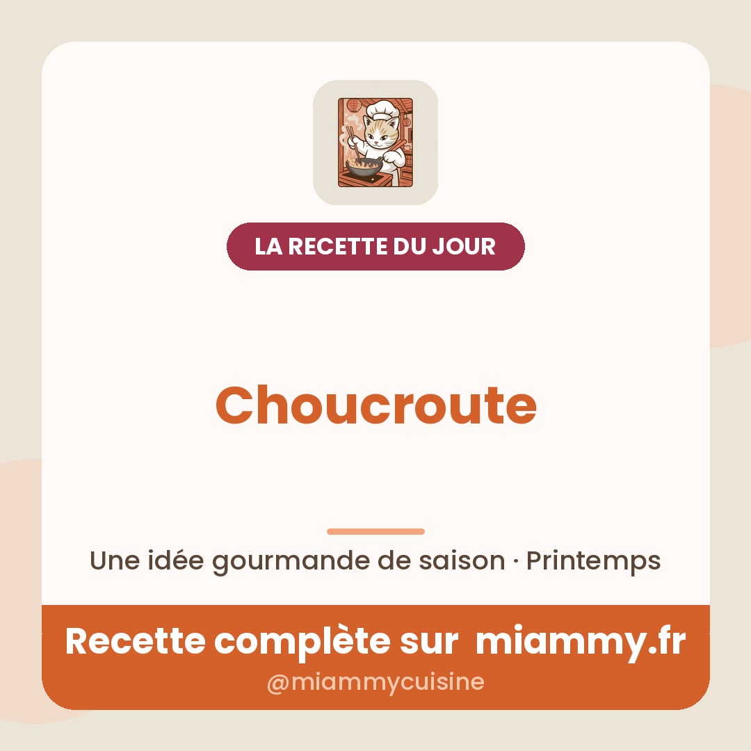 Choucroute — recette Miammy